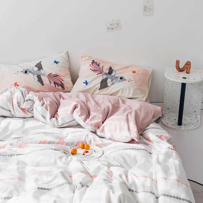 Bohemian pure cotton four pieces Nordic clean with full cotton bed Quilt Cover Twill Bed Linen Bed