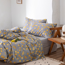 I miss the minimalist wind pure cotton four pieces of grey bed goods double step up the quilt cover 1 5 1 8m Bed hat