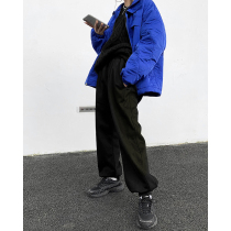 Race lazy Korean version of solid color simple Harajuku style casual pants womens 2020 autumn and winter new high-waisted versatile drawstring pants