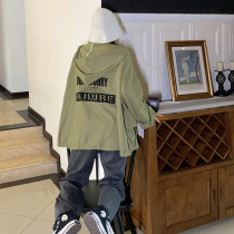 Race small lazy half price long hooded cardigan sweater 2020 spring new female students loose Joker coat tide