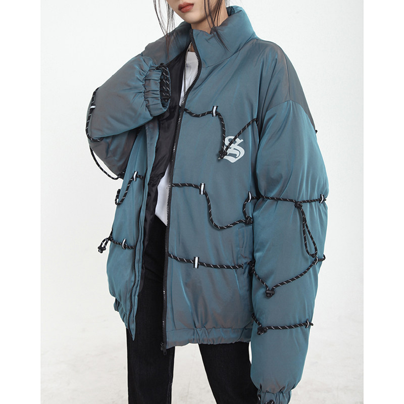 Race small sloth cotton clothes cotton clothes female winter design sensation medium long version loose thickened cotton padded jacket jacket blouses
