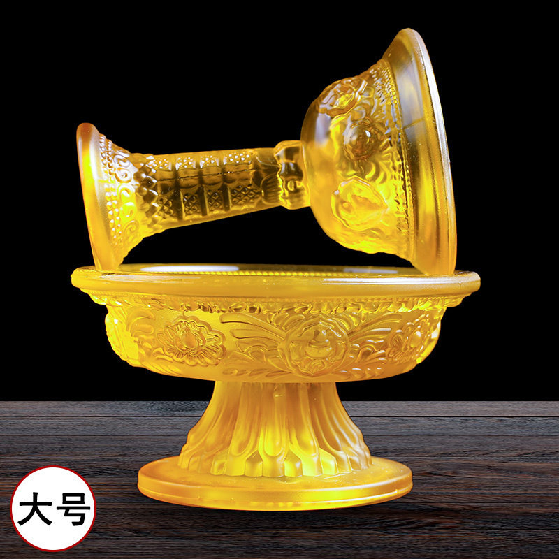 Glass Protector Cup Eight Auspicious For The Tibetan Glass Protector Cup for the Protector is large