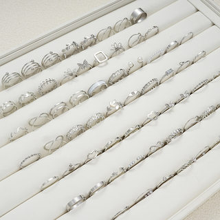 Rings Set 66 Pieces Cross-Border Jewelry Minimalist Style Flower Butterfly Silver Ring Set 66-Piece Set