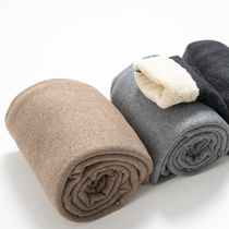 Wool pants men thicken warm pants lamb suff high waist northeast plug cotton trousers in old winter cashmere pants