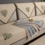 Bông vải ghế sofa đệm trượt đệm mùa hè lanh nhỏ gọn Scandinavian bộ sofa hiện đại bằng khăn chung - Ghế đệm / đệm Sofa thảm trải ghế sofa