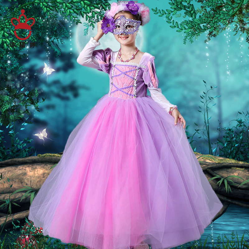 Aisha Tuyết Cạnh Aisha Bạch Tuyết Dresses Cô gái Sophia ngồi halloween trẻ em trang phục