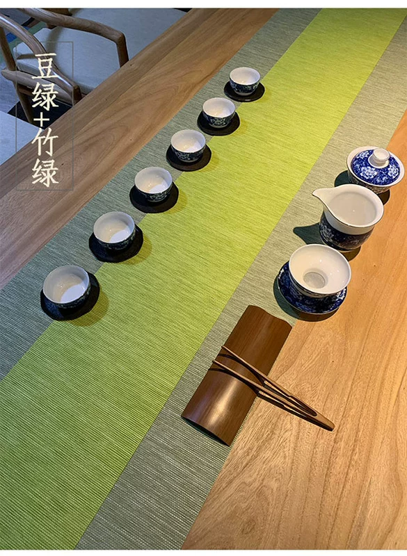 Tùy chỉnh Đài Loan giấy thấm nước bện trà mat lanh Zen vải cotton bàn cờ trà trà cờ trà phụ kiện trà Kung Fu bộ ấm trà thủy tinh cao cấp