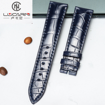 Avocado leather watches with pure hand applicable Omega Paopper Siu Bonquoi Genuine Leather Men and Men Universal Romantic Deep Blue