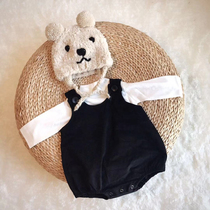 South Korea burst baby children new men and women baby bib pants Newborn casual suspender one-piece bag fart haywear