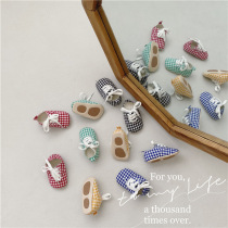 ins 22 new baby color plate shoes for men and women with soft soles anti - slip floor canvas shoes