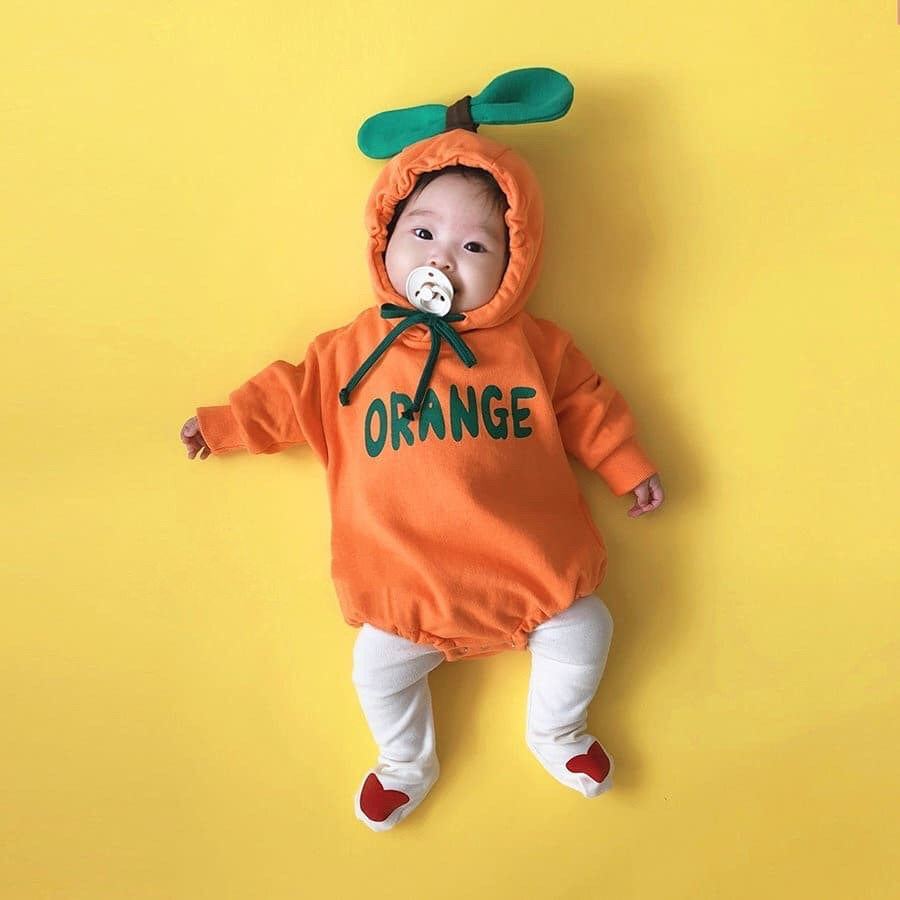 ins2022 Korean spring and autumn male and female baby fruits Lianhood sportswear cardio-hoodie baby bag fart to wear even body clothes