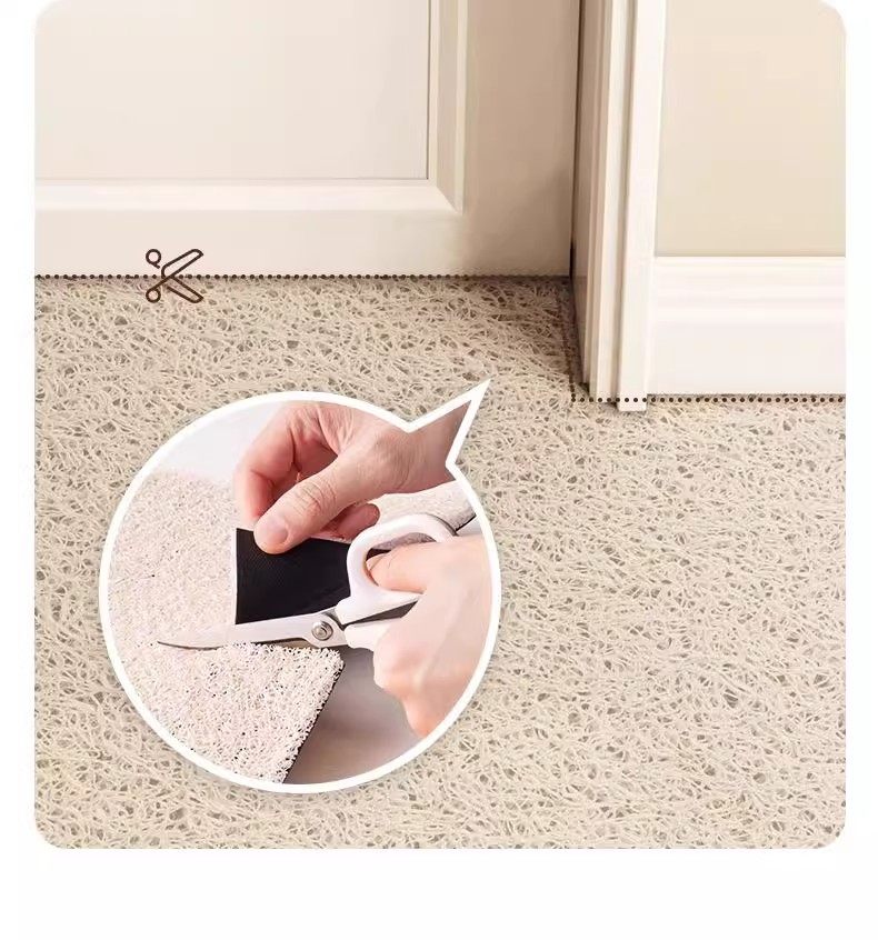 Retro Puppy Entrance Door Mat, Cartoon Silk Loop Floor Mat, Foyer Entrance Foot Mat, Dust Removal Mat, Indoor and Outdoor Entrance Mat