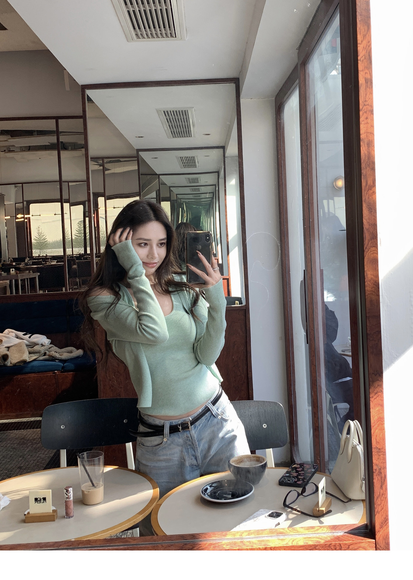 소녀 센스 양모 니트 오픈 가디건 여성 봄 디스플레이 화이트 투피스 조끼 상세 이미지 90