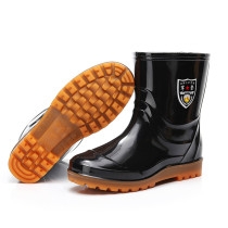 Rain boots rain shoes mens half tube wear-resistant non-slip Ox Tendons water shoes overshoes waterproof rubber shoes labor protection boots