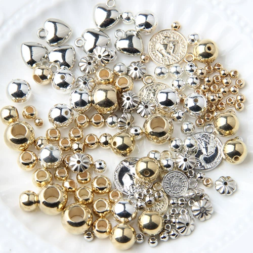 Браслет из бисера ручной работы, бусины, аксессуар, высококлассные аксессуары, золотое серебряное украшение-шарик, ожерелье