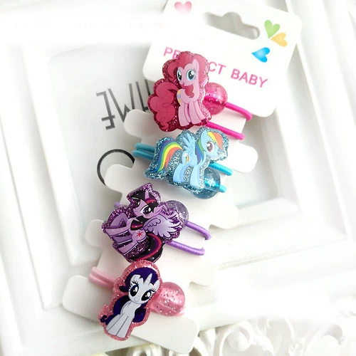 Детская заколка для волос, аксессуар, пони, мультяшные шпильки для волос для принцессы, комплект, единорог