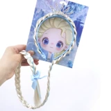 Детский парик с косичкой, ободок для принцессы, аксессуар для волос, в цветочек