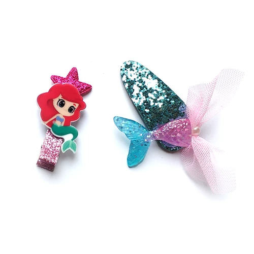 Детский аксессуар для волос, ювелирное украшение, мультяшная блестящая заколка для волос для принцессы, брендовые детские шпильки для волос