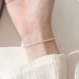 Брендовый небольшой дизайнерский серебряный браслет, элегантный женский браслет, серебро 925 пробы, серебро 925 пробы, простой и элегантный дизайн, городской стиль
