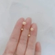 Золотые серьги, серебро 925 пробы