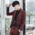 Bộ đồ mùa thu đông phù hợp với nam Slim Hàn Quốc kinh doanh bộ đồ giản dị áo khoác nam chú rể quần áo chú rể chuyên nghiệp áo phông nam Suit phù hợp