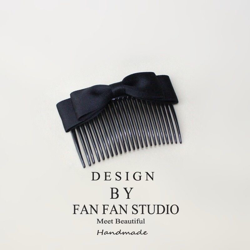 Korean-style hair clips, hair combs, toothed combs for bangs, hair clips, hair forks, Korean-style updo with upside-down bows