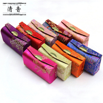 Working emperor brocade Guzheng nail box can hold Guzheng nails Guzheng tape with mirror