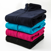 Broken clearance outdoor autumn and winter fleece mens fleece womens warm coat thick cardigan fleece sweater fleece sweater