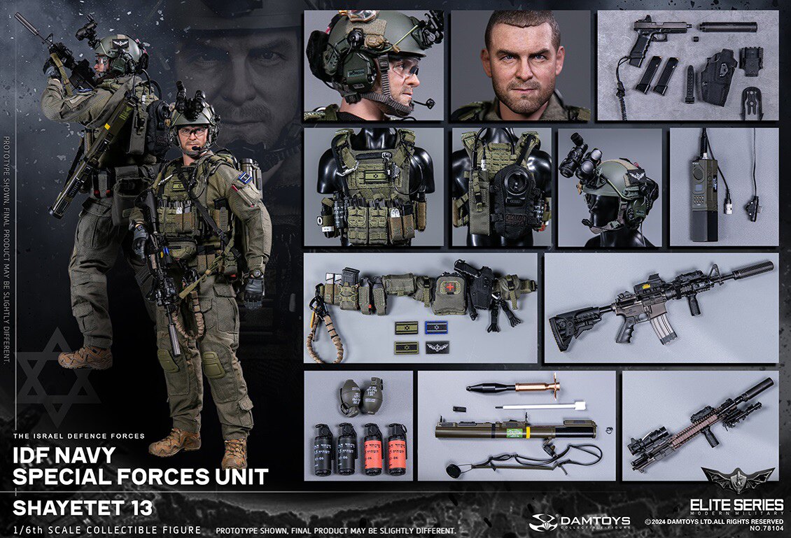 DAMTOYS 78104 1/6 IDF Navy Special Forces Unit Shayetet 13 Action