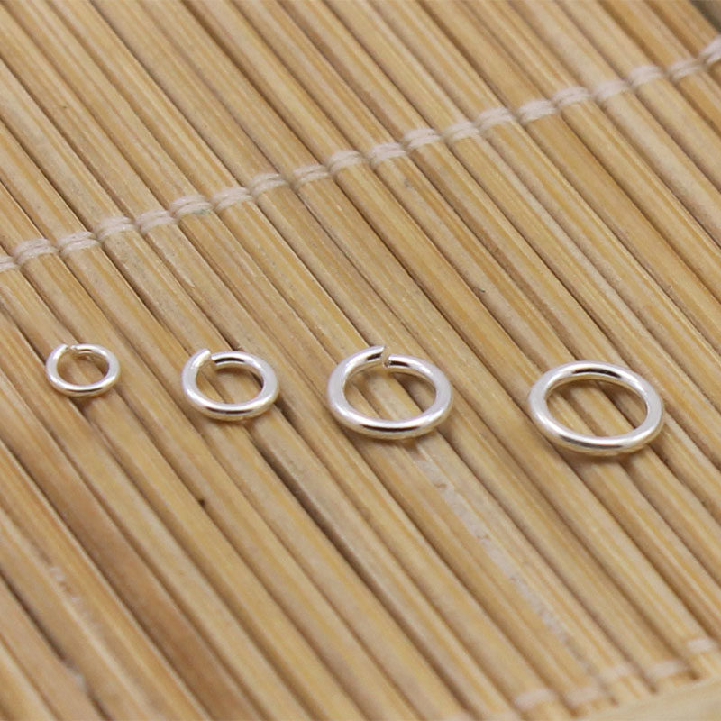 925 silver necklace buckle connecting buckle connector circle handmade diy accessories Handmade button closure closed loop opening ring cirque