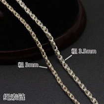 925 pure silver chain handmade DIY accessories Bulk Flower Flow Su Chain Hemp Flower Chain Rope Chain Subtwisted Rope Chain Material