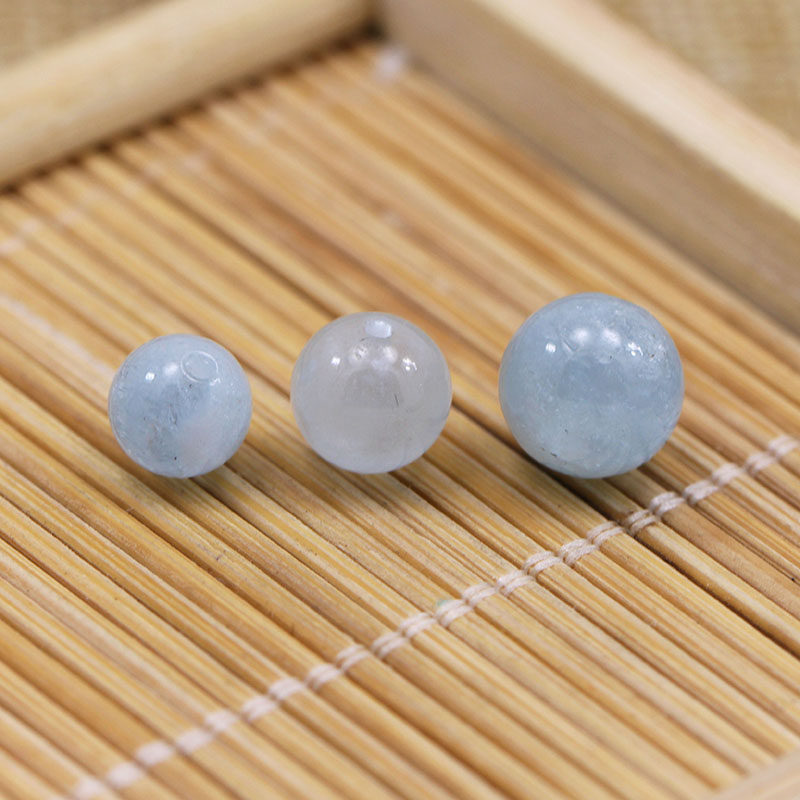 Natural sea sapphire blue crystal DIY necklace bracelet bead string ball ball