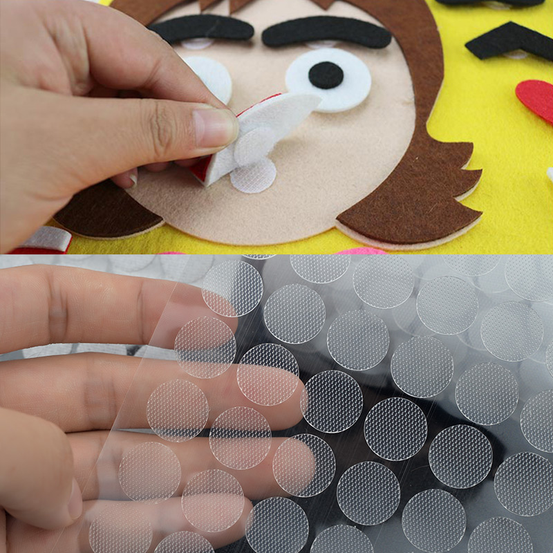 Primary-secondary adhesive adhesive button round handmade diy quiet book magic sticker with back adhesive sprind adhesive buckle self-adhesive sheet