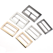 Rib buckle metal rectangular buckle shoe buckle female windbreaker strap decoration adjustment buckle belt buckle accessories