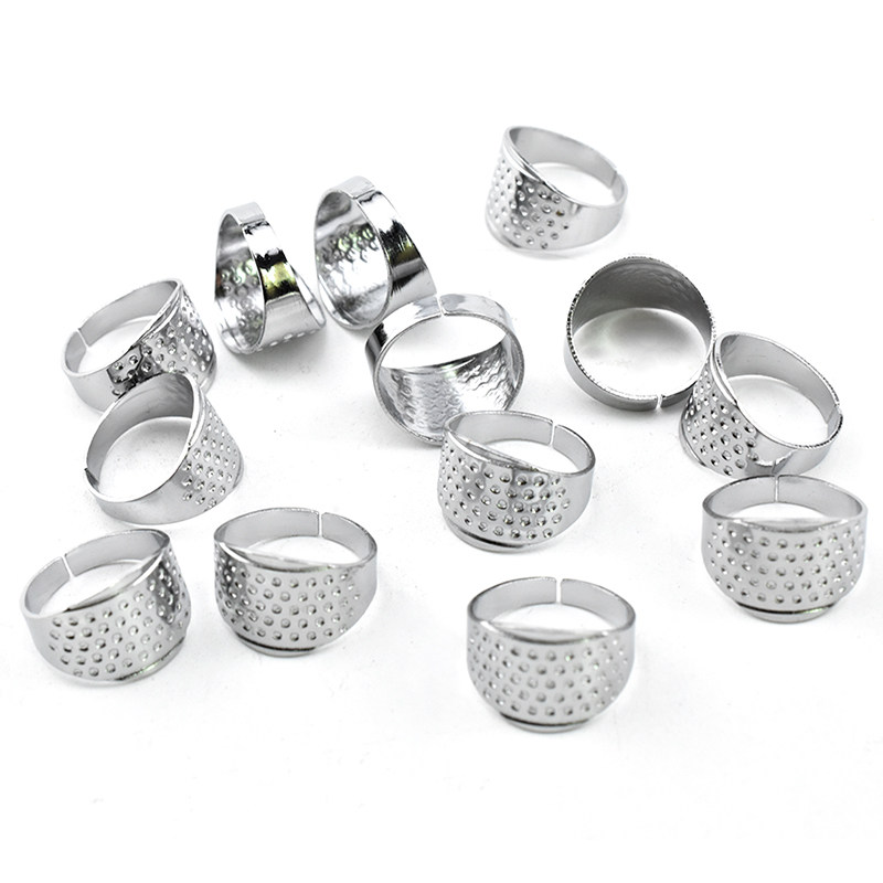 Thimble finger sleeve Household DIY sewing tools Hand mending thickened adjustable thimble hoop ring resistance ring device