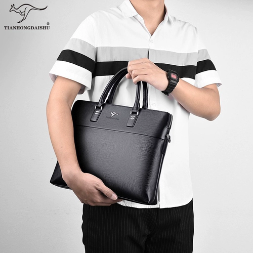 帅桐袋鼠 Барсетка, кожаная сумка на одно плечо, из натуральной кожи, воловья кожа