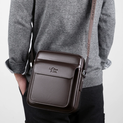 萨奇袋鼠 Сумка на одно плечо, вместительный и большой ремешок для сумки для отдыха, из натуральной кожи