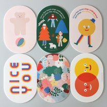 circusboy Korea CBB cute PVC oval mouse pad portable personality non-slip mouse mat waterproof dining mat