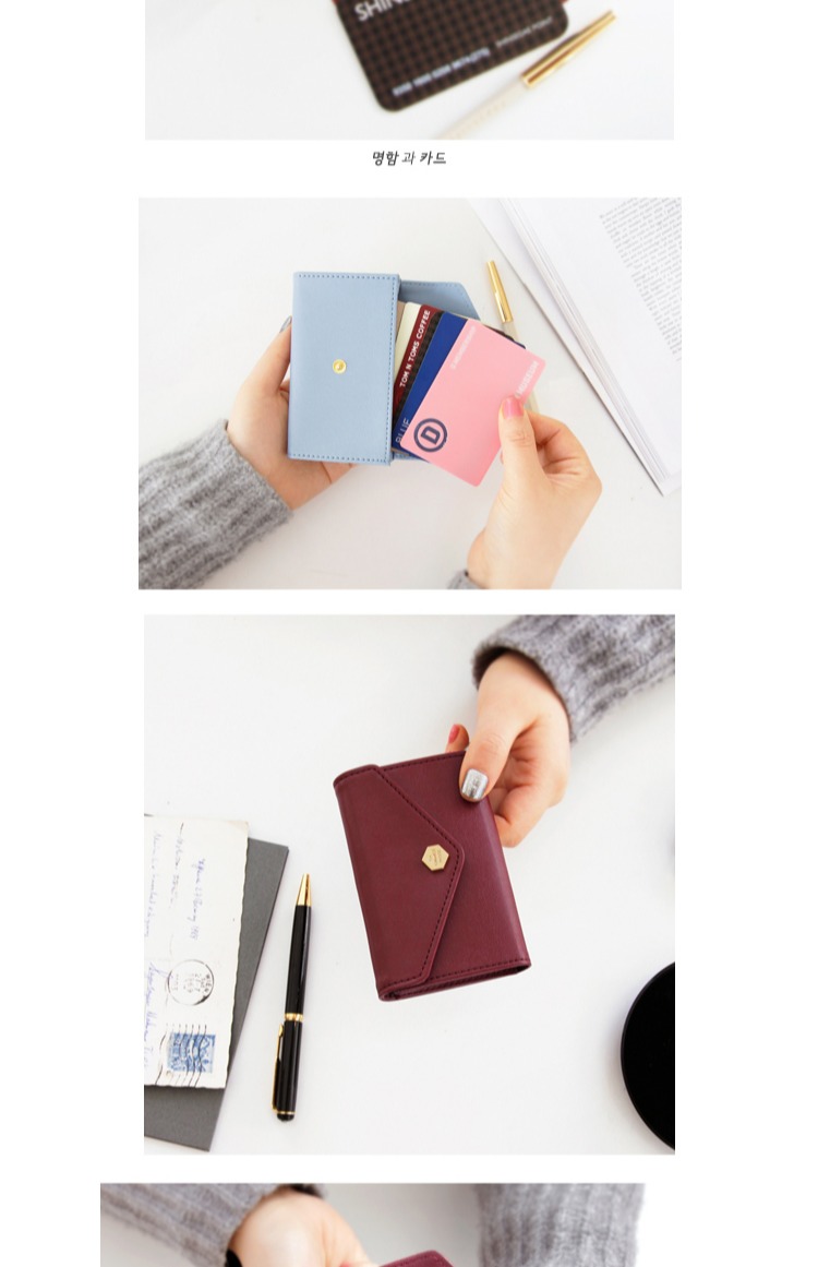 Wen House Hàn Quốc đích thực mang tính biểu tượng tính khí gói cổ áo trắng ví gucci nam