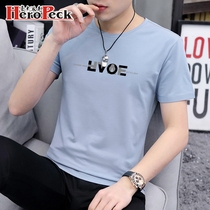 Modale Ice Silk 2020 new male short sleeve T-shirt white pure cotton half sleeve trend Compassionate Clothing Tide summer
