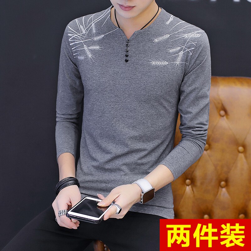 Long sleeve T-shirt men's autumn clothes men's clothing undershirt autumn men's clothing 100 hitchhiking in pure cotton for a fashion