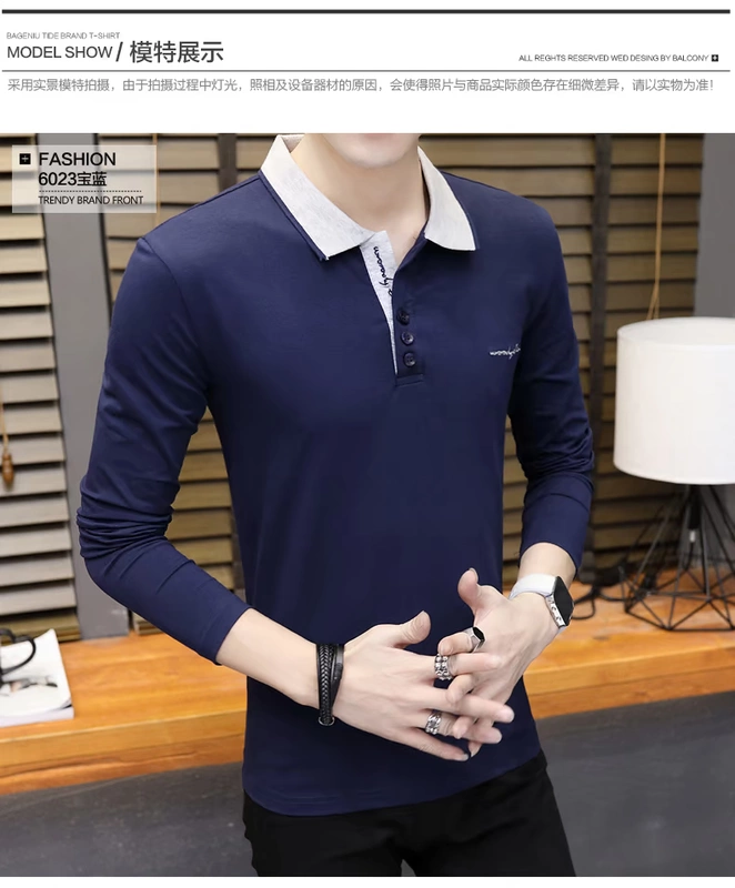 Áo thun nam tay ngắn 2018 hè mới tay nam cổ áo nửa tay áo BOY body polo áo gió