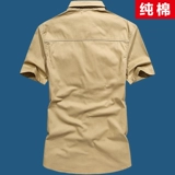 Летняя хлопковая мужская дорожная рубашка для отдыха для работы, большой размер, рабочая одежда