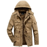 Мужская демисезонная утепленная длинная хлопковая куртка, дорожный удерживающий тепло пуховик для отдыха, средней длины