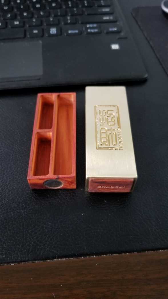 Original Magnetic Adsorption Type Smoking Bucket Box Open Custom Co Sandalwood Brass Available Lifetime Father's Festival Gift Cigarettes