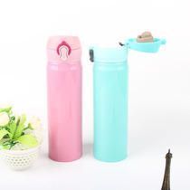 Children's Thermal Insulation Bounce Cup Pupil Water Cup Boys and Girls 316 Stainless Steel Direct Drinking Portable Kettle Anti-fall