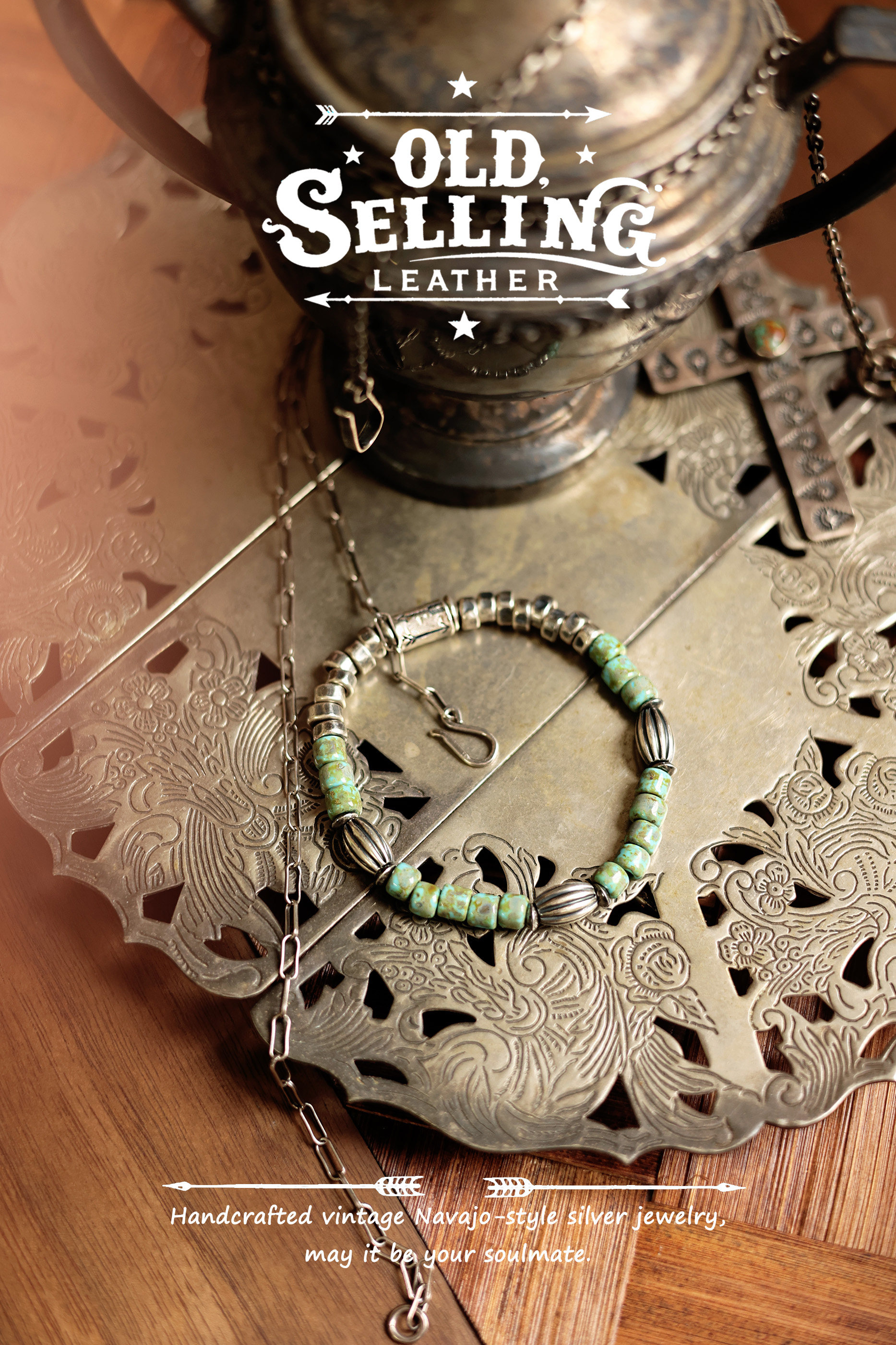 12%OFF】純粋な手打ち925シルバーナバホブレスレット ハンドメイド 舊 