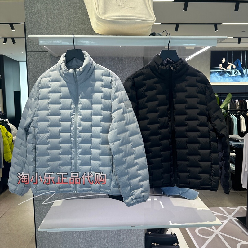 Ck Jeans Genuine Product from the Store, 2025 Autumn and Winter New Men's Casual Stand-Collar Goose down Jacket 4Ld530G