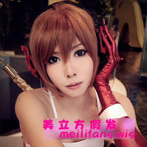 [US Cube] cosplay tóc giả VocaloidV chị gái tóc nâu mặt ngắn - Cosplay cosplay hinata