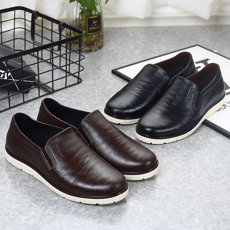 Han home home spring and autumn waterproof shoes male rainshoes shallow soft sole barometer shoes men fashion autumn winter